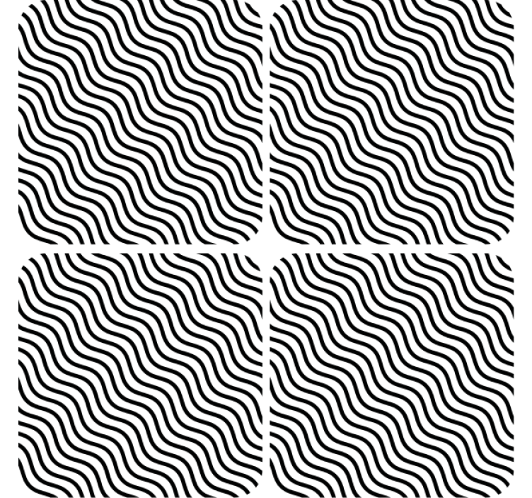 텍스처 효과 텀블러 물결 무늬 블랙 - TenStickers