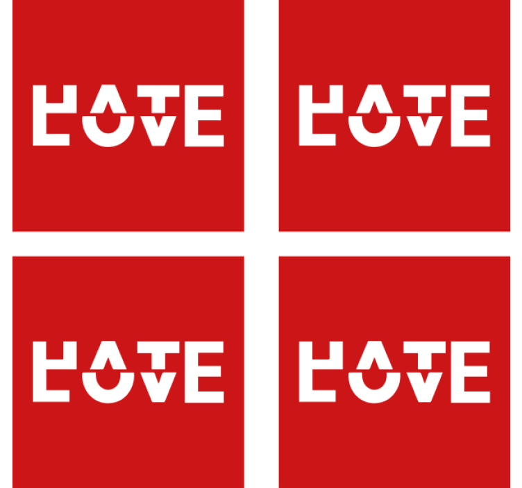 쉼표가 거꾸로 된 컵 받침 - 대담한 타이포그래피 표현 - TenStickers