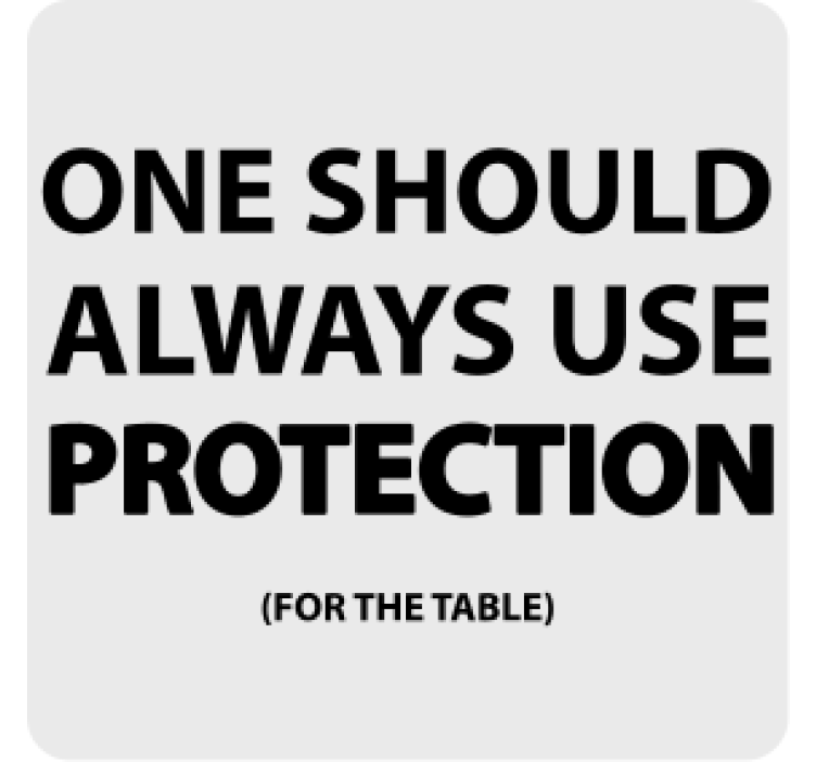 쉼표가 거꾸로 된 컵 받침 굵은 글씨 알림 - TenStickers