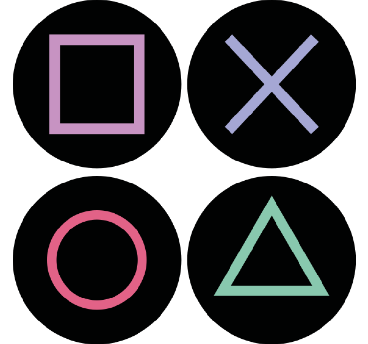 플레이 스테이션 원격 피규어 현대 코스터 - TenStickers