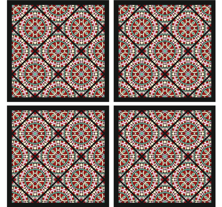 텍스처 효과 텀블러 기하학적 원형 패턴 - TenStickers