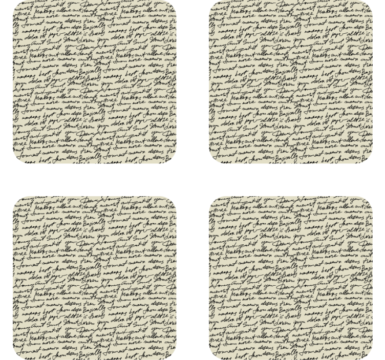 쉼표가 거꾸로 된 컵 받침 우아한 서체 패턴 - TenStickers