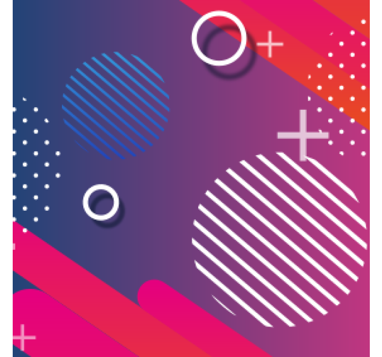 텍스처 효과 텀블러 원형 기하학 패턴 - TenStickers