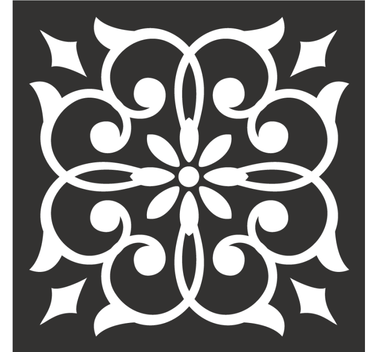 텍스처 효과 텀블러 섬세한 식물 모티프 - TenStickers