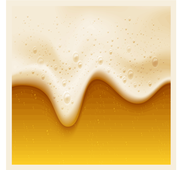 맥주 매트 컵 받침 거품 있는 음료 표면 - TenStickers