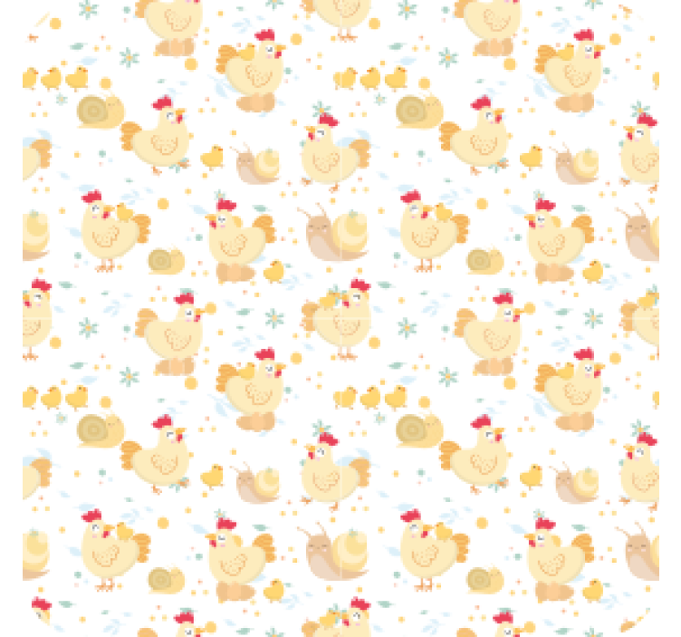 기발한 컵 받침 유쾌한 닭 패턴 - TenStickers