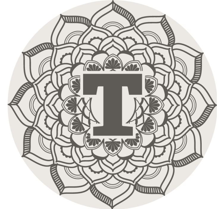 맥주 매트 컵 받침 꽃 모노그램 장식 - TenStickers