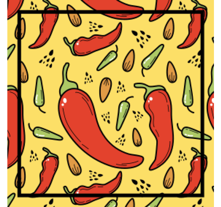 모던 포스트 분지 고추 패턴 - TenStickers