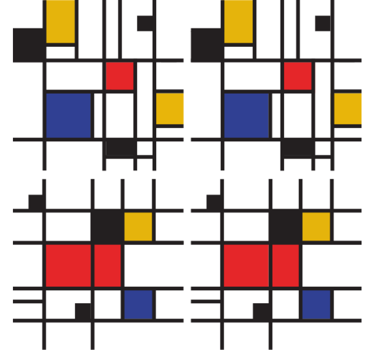 모던 포스트 분지 기하학적 패턴 블록 - TenStickers