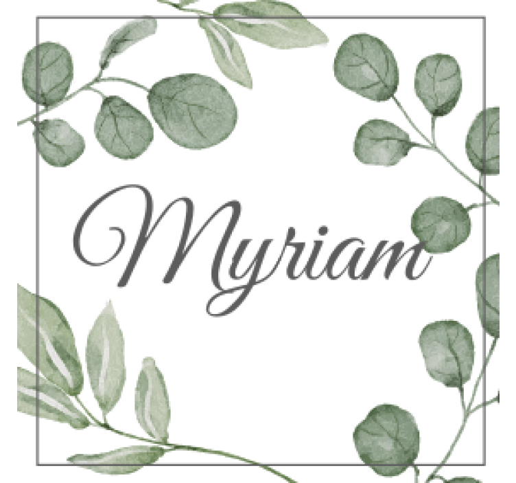 맞춤형 포스트글라스 우아한 잎사귀 패턴 - TenStickers