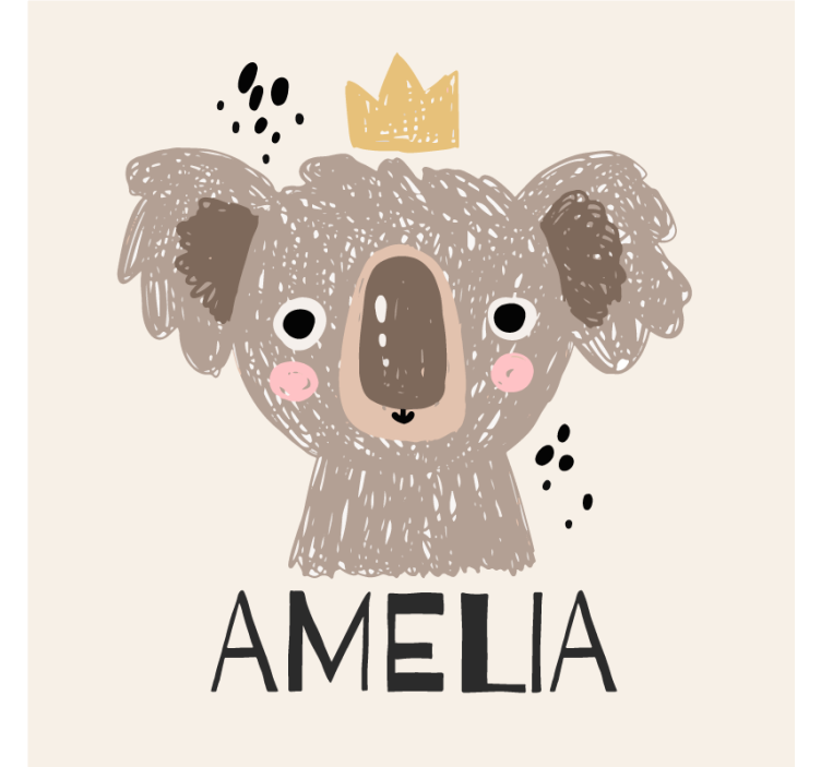 기발한 컵 받침 왕관 쓴 코알라 - TenStickers