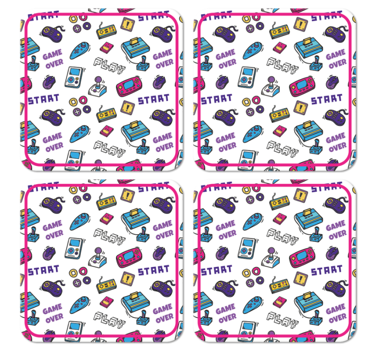 기호 괴짜 컵 받침을 통해 복고풍 게임 - TenStickers