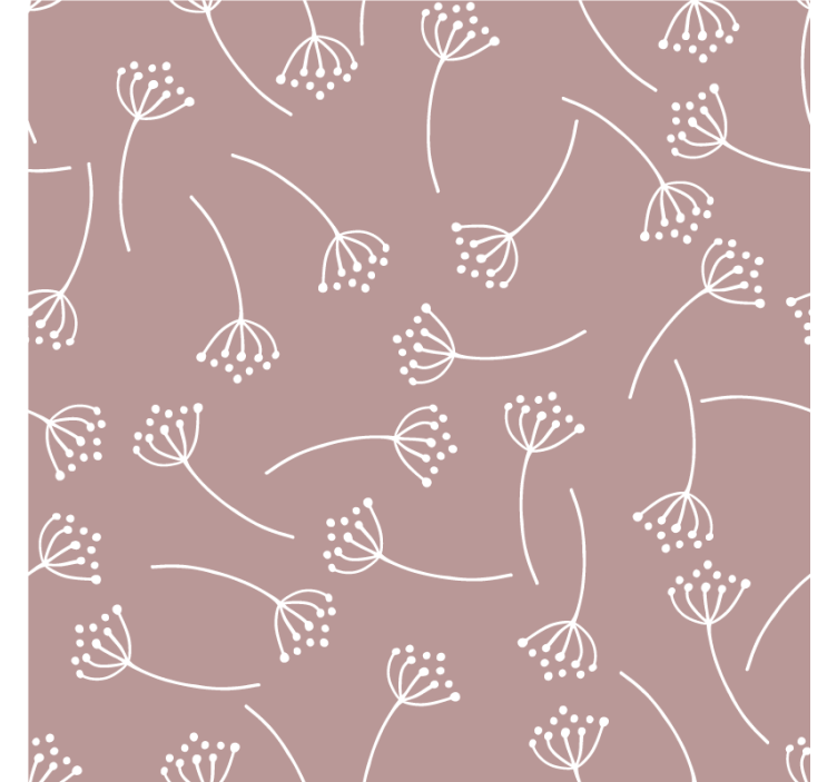 텍스처 효과 텀블러 플로럴 라인 아트 모티프 - TenStickers