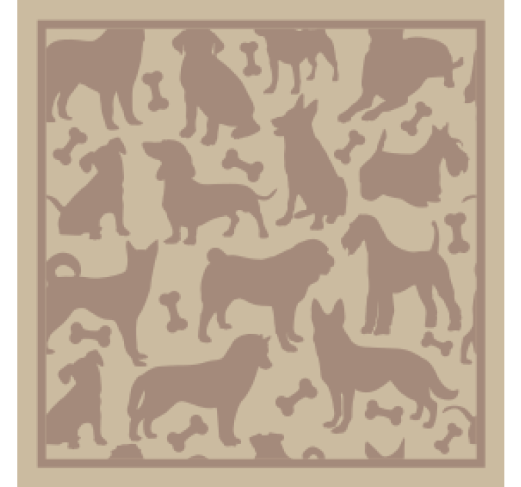 모던 포스트 분지 장난기 가득한 강아지 형태 - TenStickers