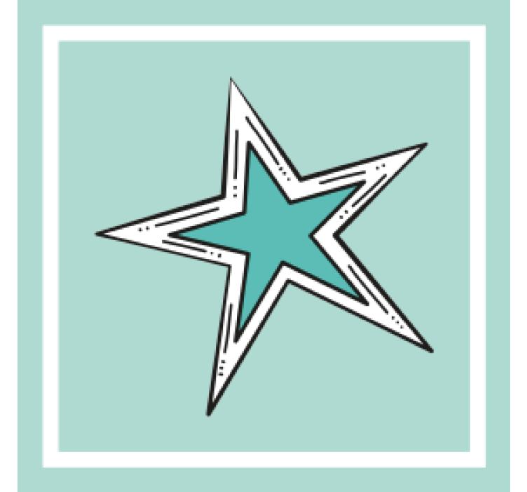 맥주 매트 컵 받침 별 그래픽 포인트 - TenStickers