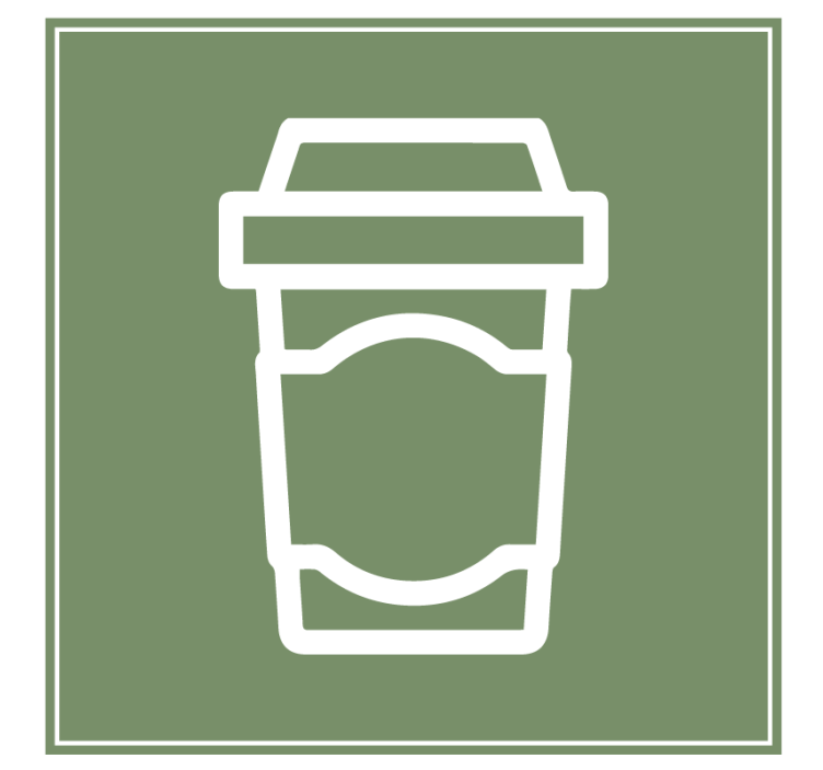 환상적인 커피 컵 픽토그램 현대 코스터 - TenStickers