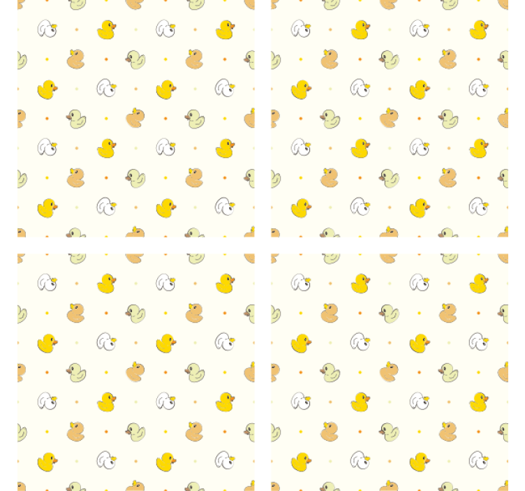 모던 포스트 분지 매력적인 고무 오리 패턴 - TenStickers