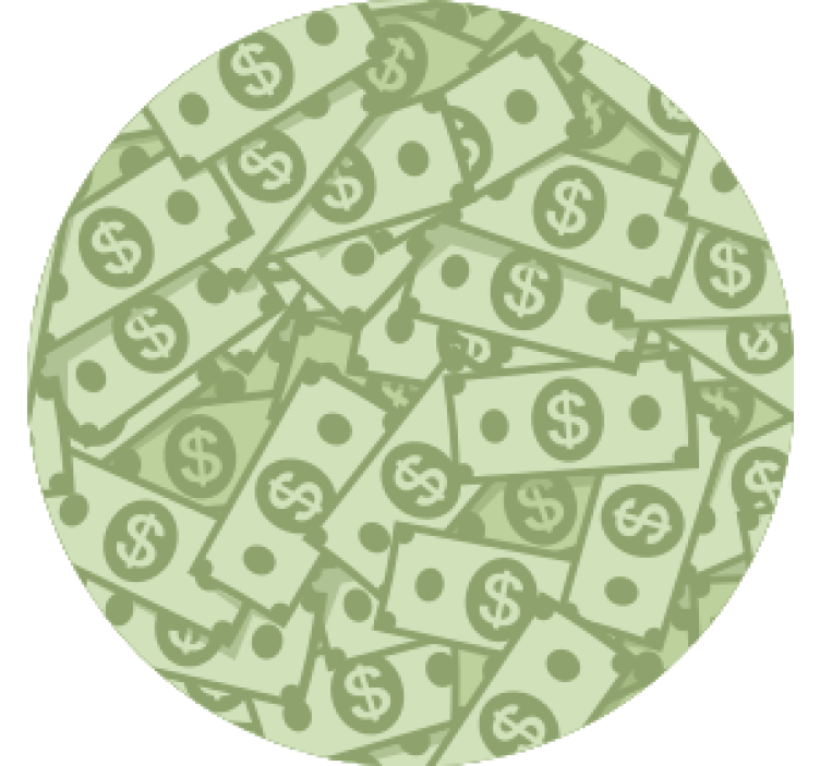 모던 포스트 분지 현금 패턴 그래픽 - TenStickers