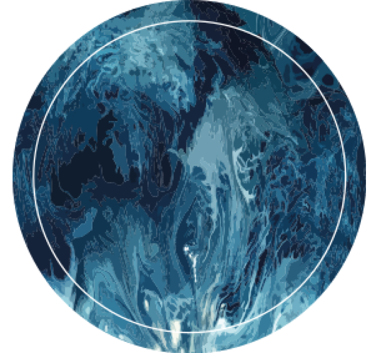 텍스처 효과 텀블러 추상 블루 소용돌이 패턴 - TenStickers