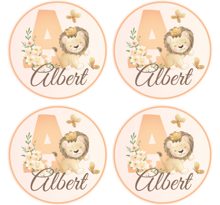 맞춤형 포스트글라스 기발한 사자 디자인 - TenStickers