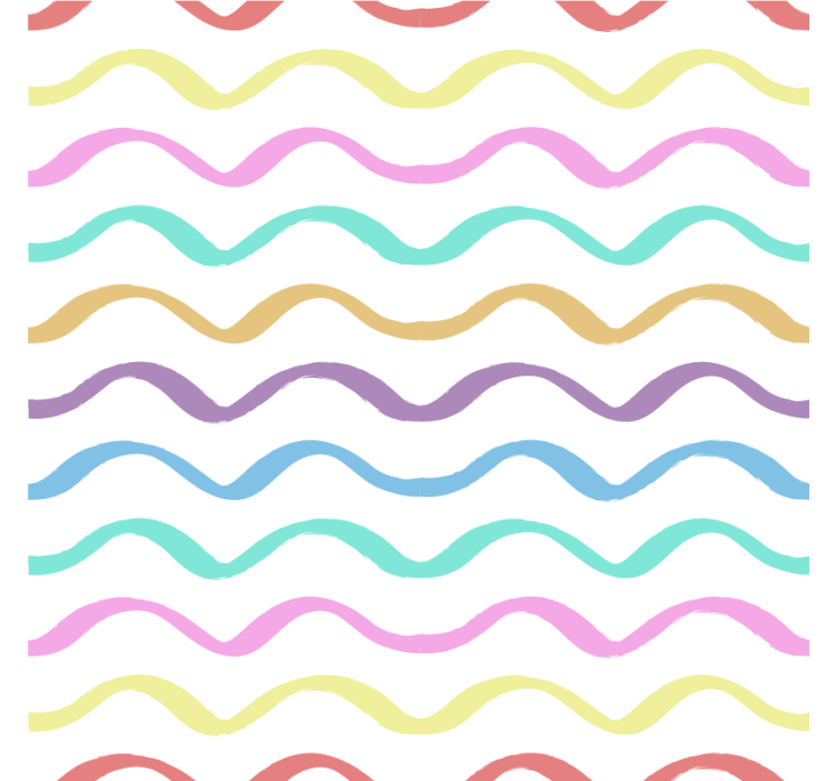 무지개 물결 무늬 빈티지 코스터 - TenStickers