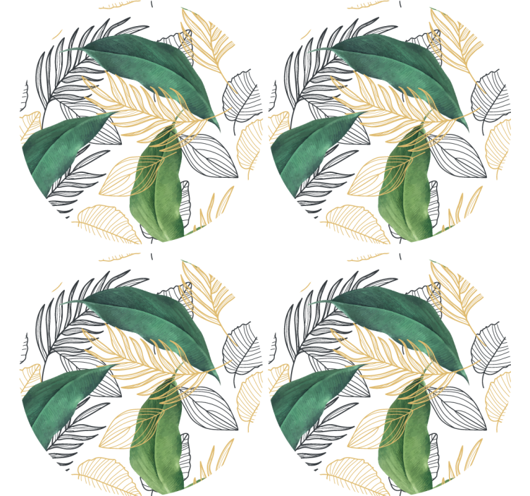 모던 포스트 분지 울창한 녹음 모티프 - TenStickers