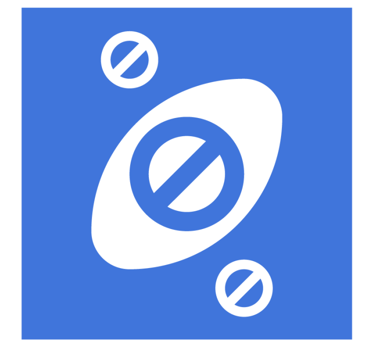 맥주 매트 컵 받침 추상적인 파란색 형태 - TenStickers