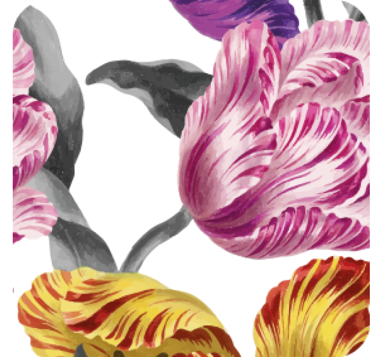 모던 포스트 분지 - 생동감 있는 식물 모티프 - TenStickers