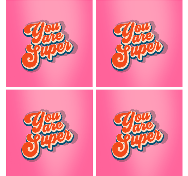 쉼표가 거꾸로 된 컵 받침 동기 부여 문구 디자인 - TenStickers