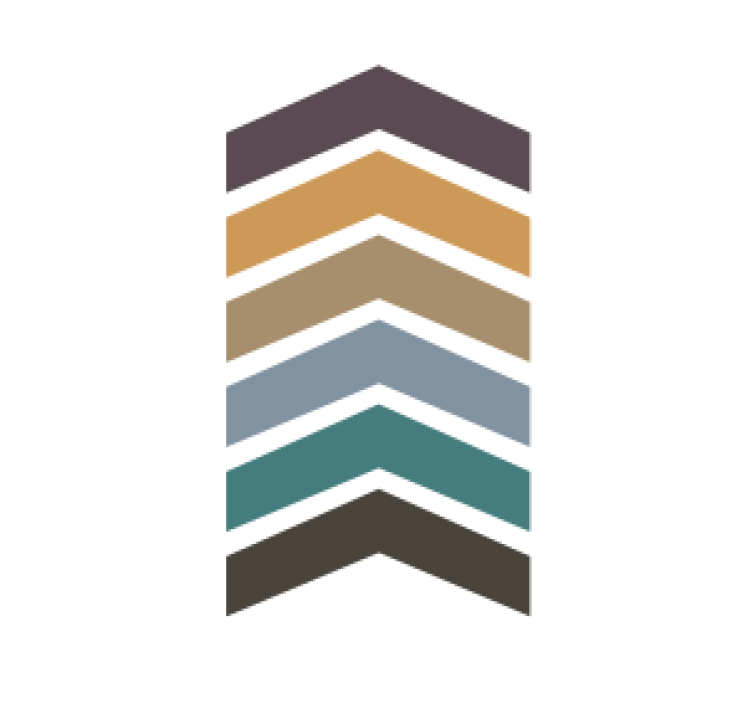 텍스처 효과 텀블러 레이어드 체브론 패턴 - TenStickers