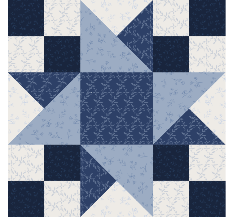 텍스처 효과 텀블러 우아한 꽃별 패턴 - TenStickers