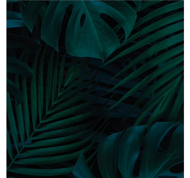 숲 잎과 식물 질감 코스터 - TenStickers