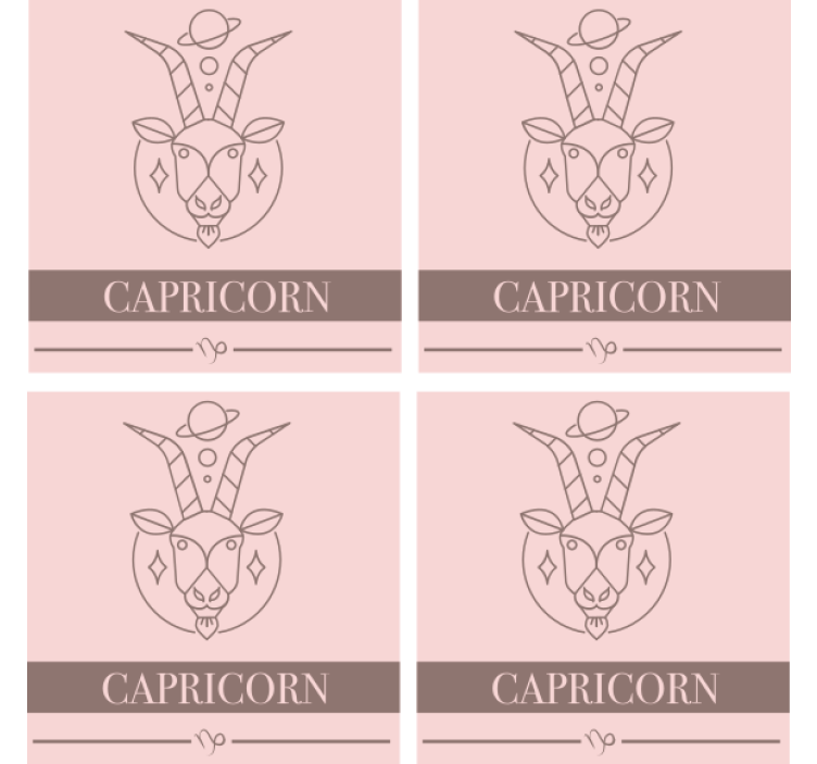 빈티지 포도 수확 후 염소자리 황소자리 - TenStickers