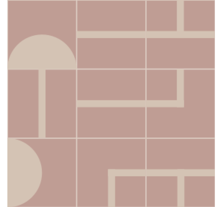 도트 타일 코스터가 있는 분홍색 기하학적 패턴 - TenStickers