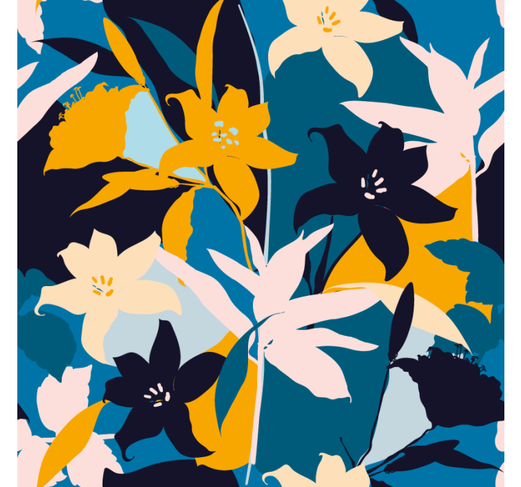 모던 포스트 분지 생생한 꽃무늬 - TenStickers