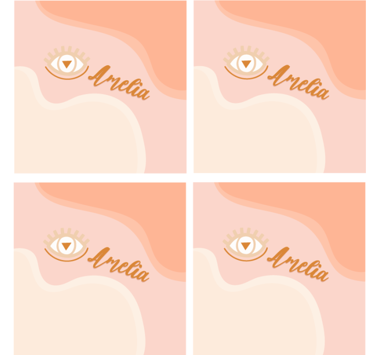 맞춤형 포스트글라스 개인화된 부드러운 곡선 - TenStickers