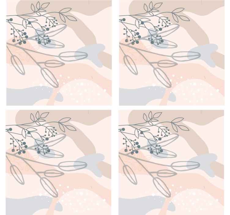 텍스처 효과 텀블러 플로럴 추상 패턴 - TenStickers