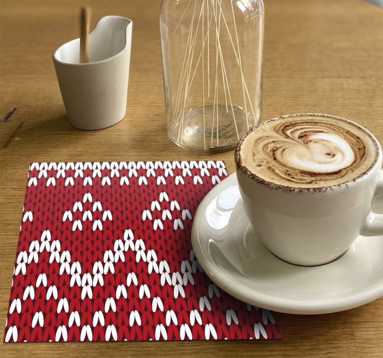 크리스마스 전형적인 패턴 음료 코스터 - TenStickers