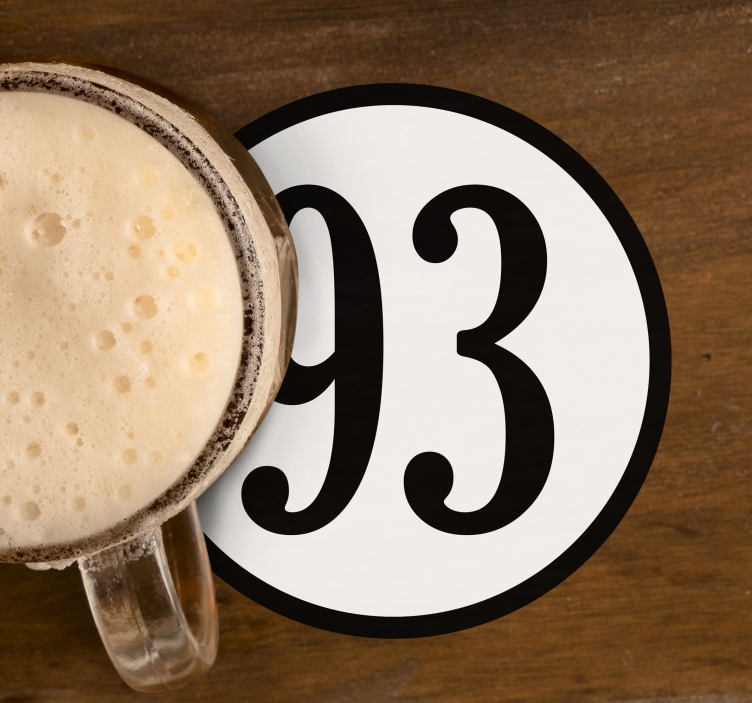 맞춤형 번호 라운드 맞춤 코스터 - TenStickers