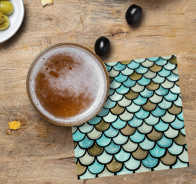 용 비늘 텍스처 코스터 - TenStickers