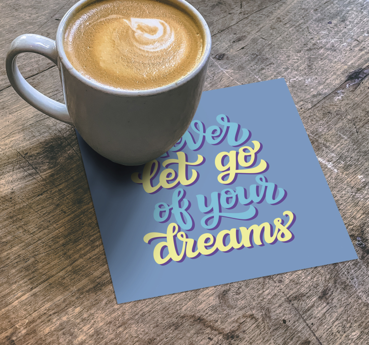 동기 부여 인용 텍스트 코스터 꿈 - TenStickers