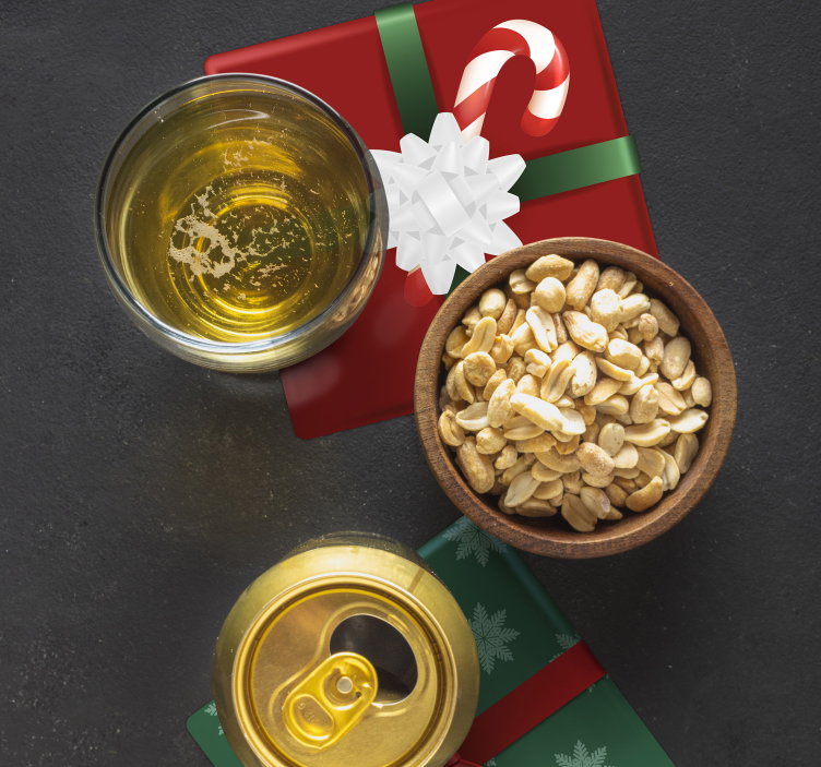 선물 상자 팩 음료 코스터 - TenStickers