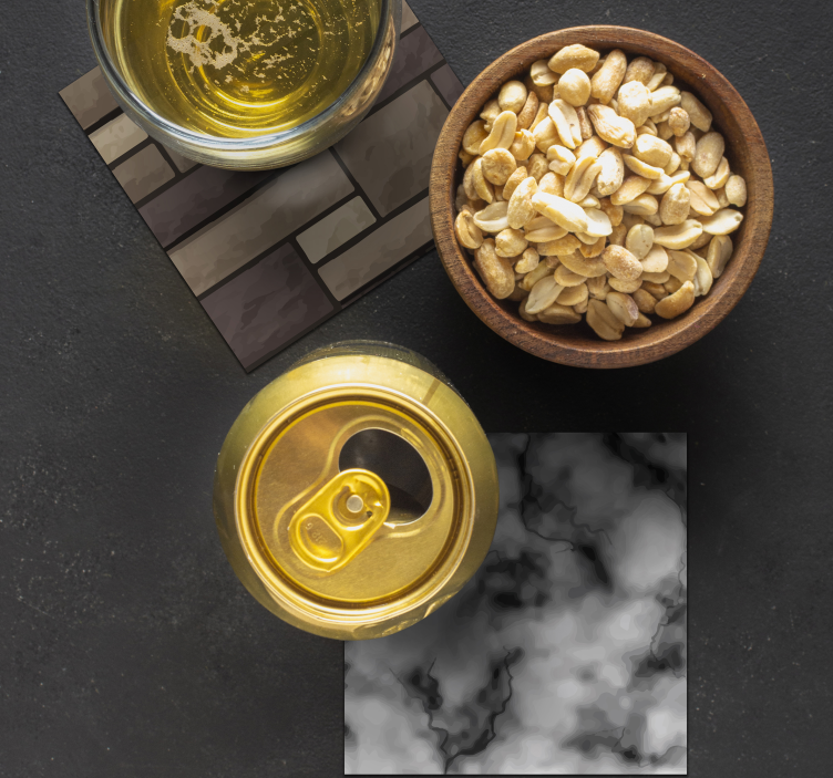 현실적인 질감 음료 코스터 - TenStickers