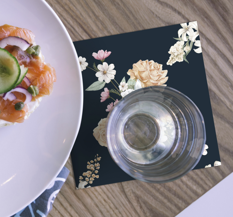 빈티지 꽃 꽃다발 코스터 - TenStickers