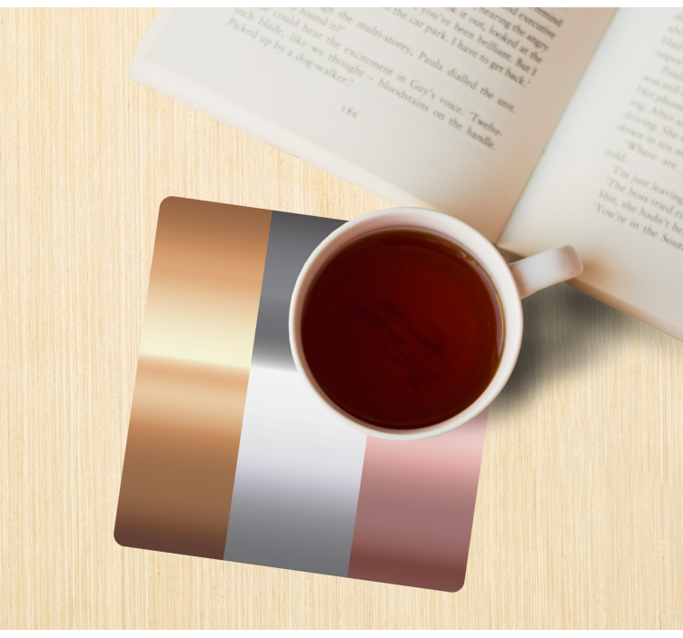 3 색 구리 현대 코스터 - TenStickers