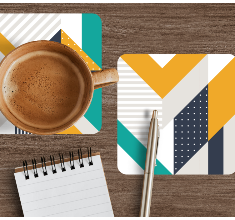 삼각형 기하학 예술 현대 코스터 - TenStickers