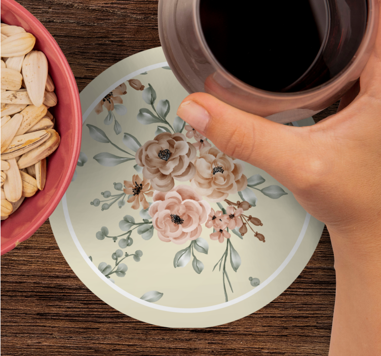 빈티지 포도 수확 후 플로럴 우아함 패턴 - TenStickers