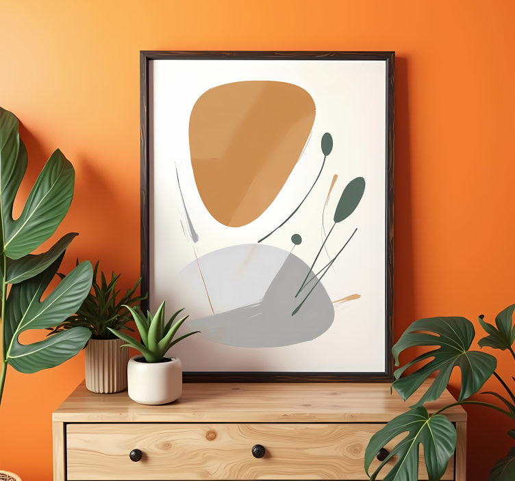 초록 포스터 예술적 혼란 - TenStickers