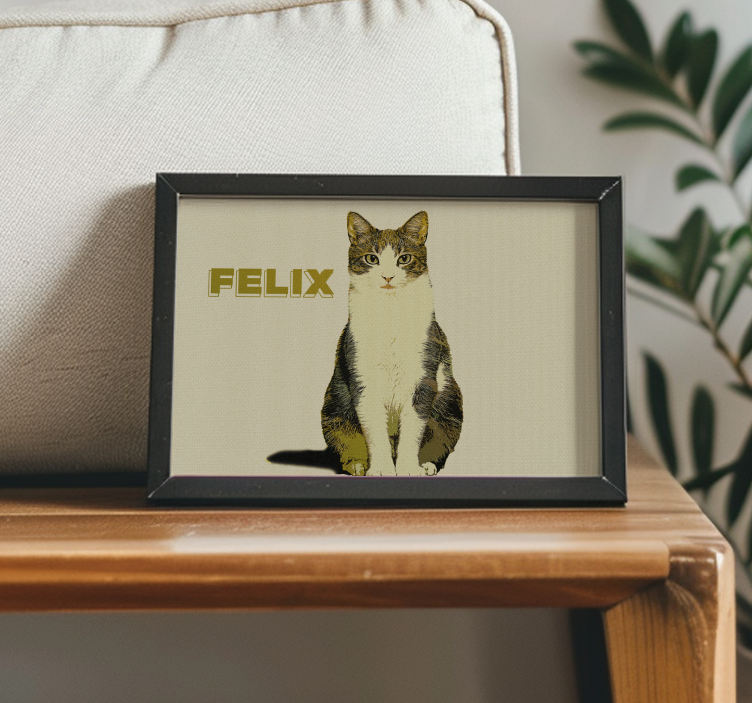 다른 동물이 있는 포스터 맞춤형 일러스트레이션 하프톤 - TenStickers