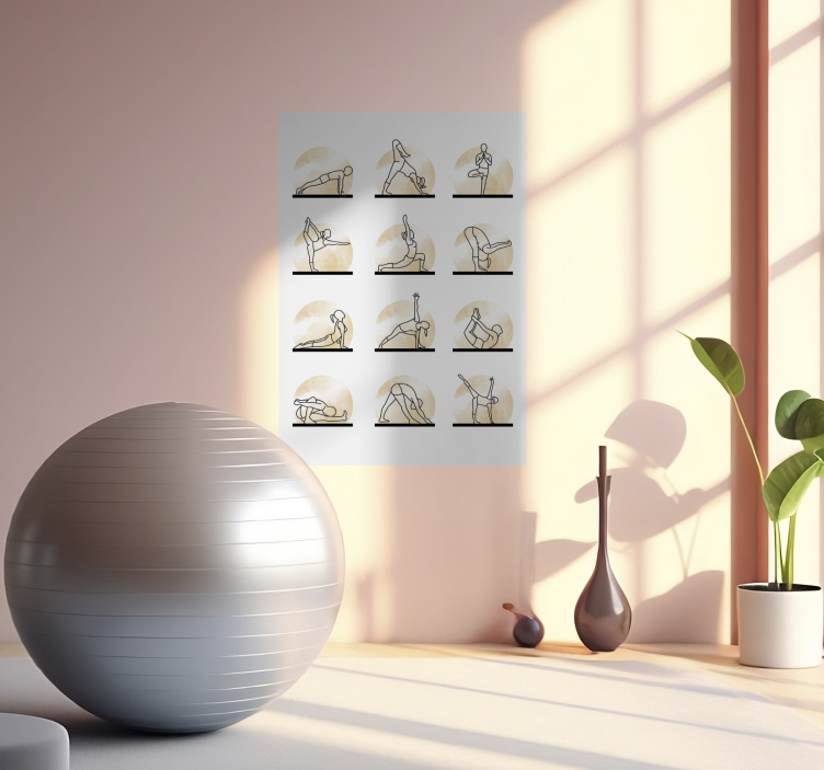 모든 포스터 요가 포즈 - TenStickers